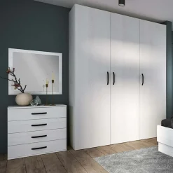 Garnero Arredamenti Camere Da Letto Complete|Camera Da Letto Completa-Camera da letto moderna completa matrimoniale pino bianco Angara