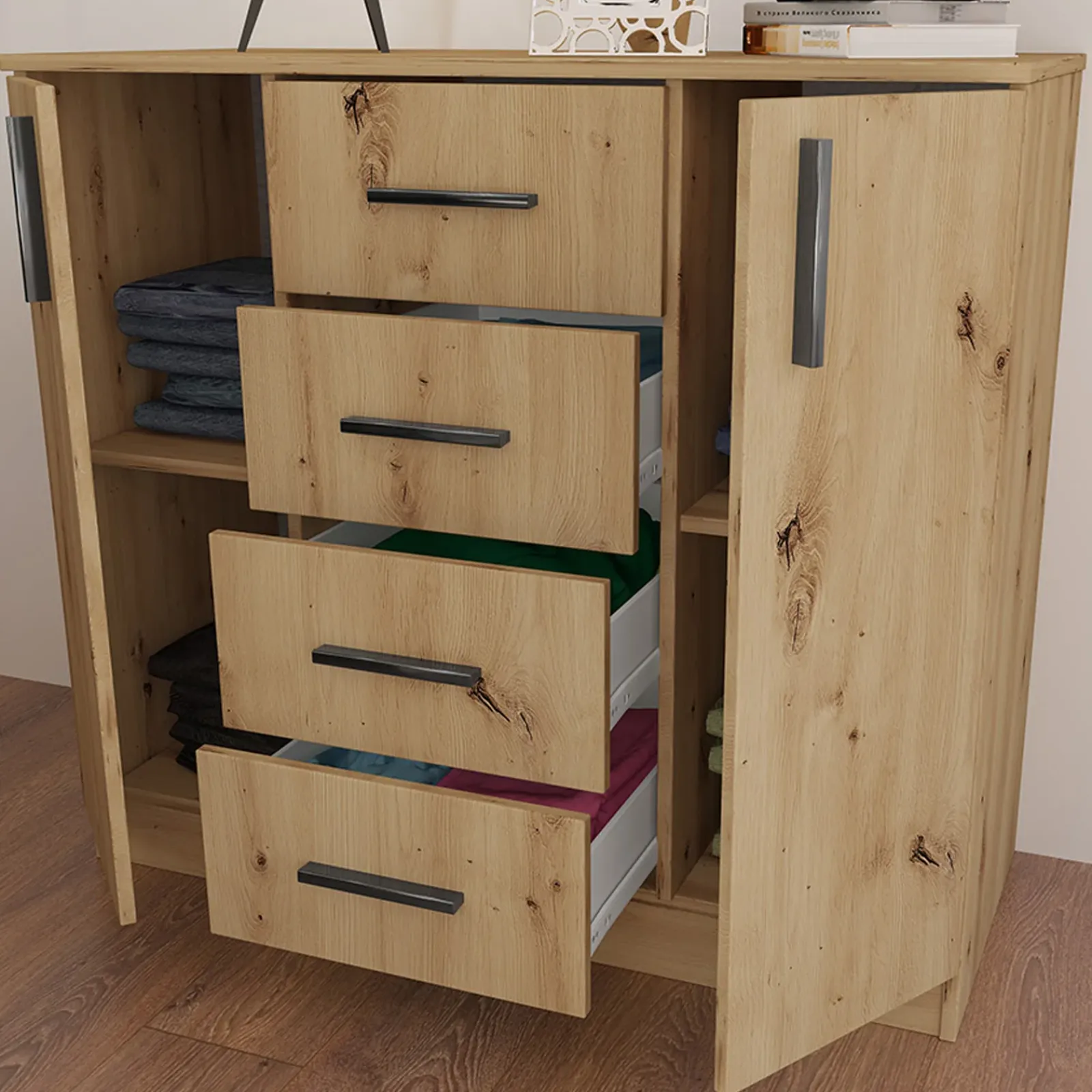 Garnero Arredamenti Camere Da Letto Complete|Camera Da Letto Completa-Camera da letto moderna completa matrimoniale Camilla 2 Rovere Rustico