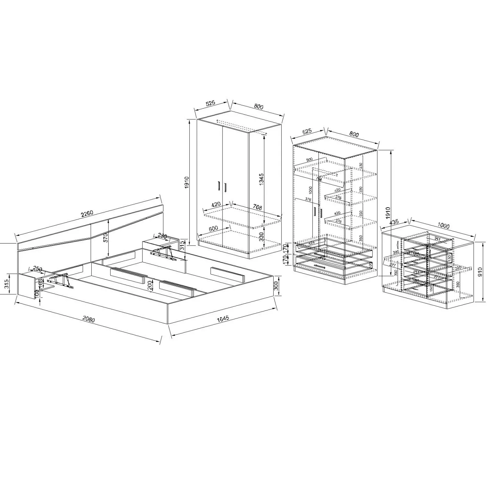 Garnero Arredamenti Camere Da Letto Complete|Camera Da Letto Completa-Camera da letto moderna completa matrimoniale Camilla 2 Rovere Rustico