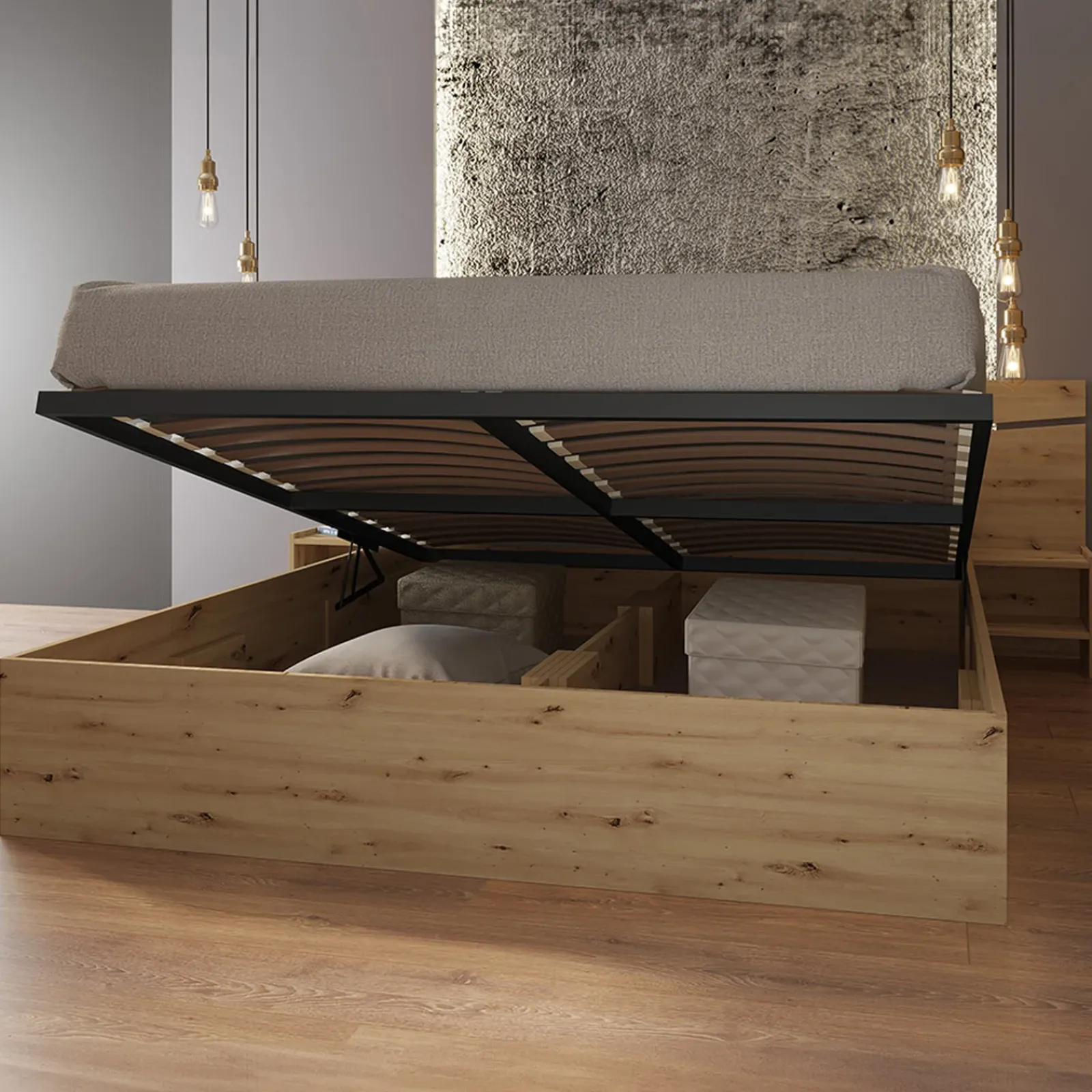 Garnero Arredamenti Camere Da Letto Complete|Camera Da Letto Completa-Camera da letto moderna completa matrimoniale Camilla 2 Rovere Rustico