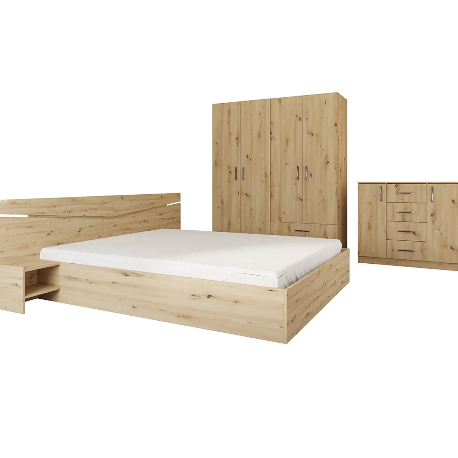 Garnero Arredamenti Camere Da Letto Complete|Camera Da Letto Completa-Camera da letto moderna completa matrimoniale Camilla 2 Rovere Rustico