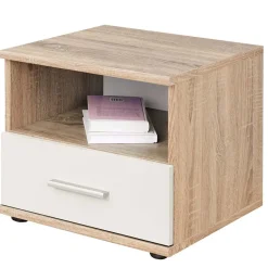 Garnero Arredamenti Camerette In Legno-Cameretta bambini 1 letto singolo quercia sonoma bianco opaco Ciak 1