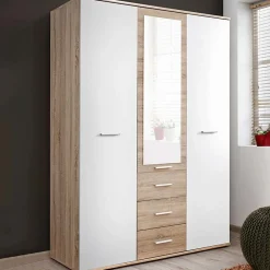 Garnero Arredamenti Camerette Colorate|Camerette In Legno-Cameretta bambini 1 letto singolo quercia sonoma bianco opaco Ciak 2