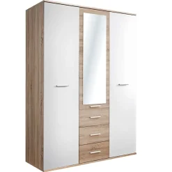 Garnero Arredamenti Camerette Colorate|Camerette In Legno-Cameretta bambini 1 letto singolo quercia sonoma bianco opaco Ciak 2