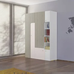 Garnero Arredamenti Camerette Colorate-Cameretta bambini completa bianco opaco rosa Balocchi Bianco Lucido - Rosa