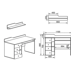 Garnero Arredamenti Camerette Colorate-Cameretta bambini completa bianco opaco rosa Balocchi Bianco Lucido - Rosa
