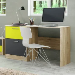 Garnero Arredamenti Camerette Colorate-Cameretta bambini rovere verde mela grafite armadio letto comodino cassettiera scrivania Cooper