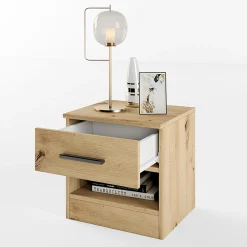 Garnero Arredamenti Camerette In Legno-Cameretta completa alla francese con armadio e comodino Carrisi Rovere Rustico