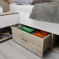 Garnero Arredamenti Camerette Colorate|Camerette In Legno-Cameretta completa bambini 1 letto singolo rovere bianco Francesco Gihome®