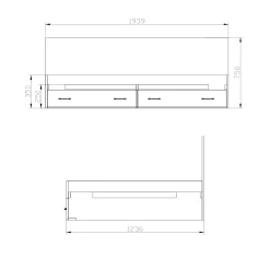 Garnero Arredamenti Camerette In Legno-Cameretta completa con letto una piazza e mezza, comò e armadio 3 ante rovere bianco Cesare Bianco Lucido - Rovere