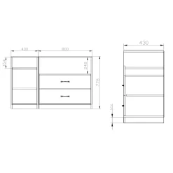 Garnero Arredamenti Camerette In Legno-Cameretta completa con letto una piazza e mezza, comò e armadio 3 ante bianco frassinato grigio Cesare Bianco Frassinato - Grigio