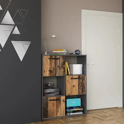 Garnero Arredamenti Camerette In Legno-Cameretta completa singola grafite rovere rustico Fada