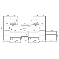 Garnero Arredamenti Camerette Colorate|Camerette A Ponte-Cameretta per bambini completa 2 letti rovere bianco verde Serena Gihome®