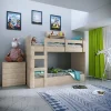 Garnero Arredamenti Camerette In Legno|Camerette A Ponte-Cameretta 275x161cm 2 letti a castello completa rovere Lorenzo Gihome®