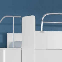 Garnero Arredamenti Camerette A Ponte-Cameretta 324x86cm 2 letti singoli completa bianco Diego Gihome® Bianco Lucido