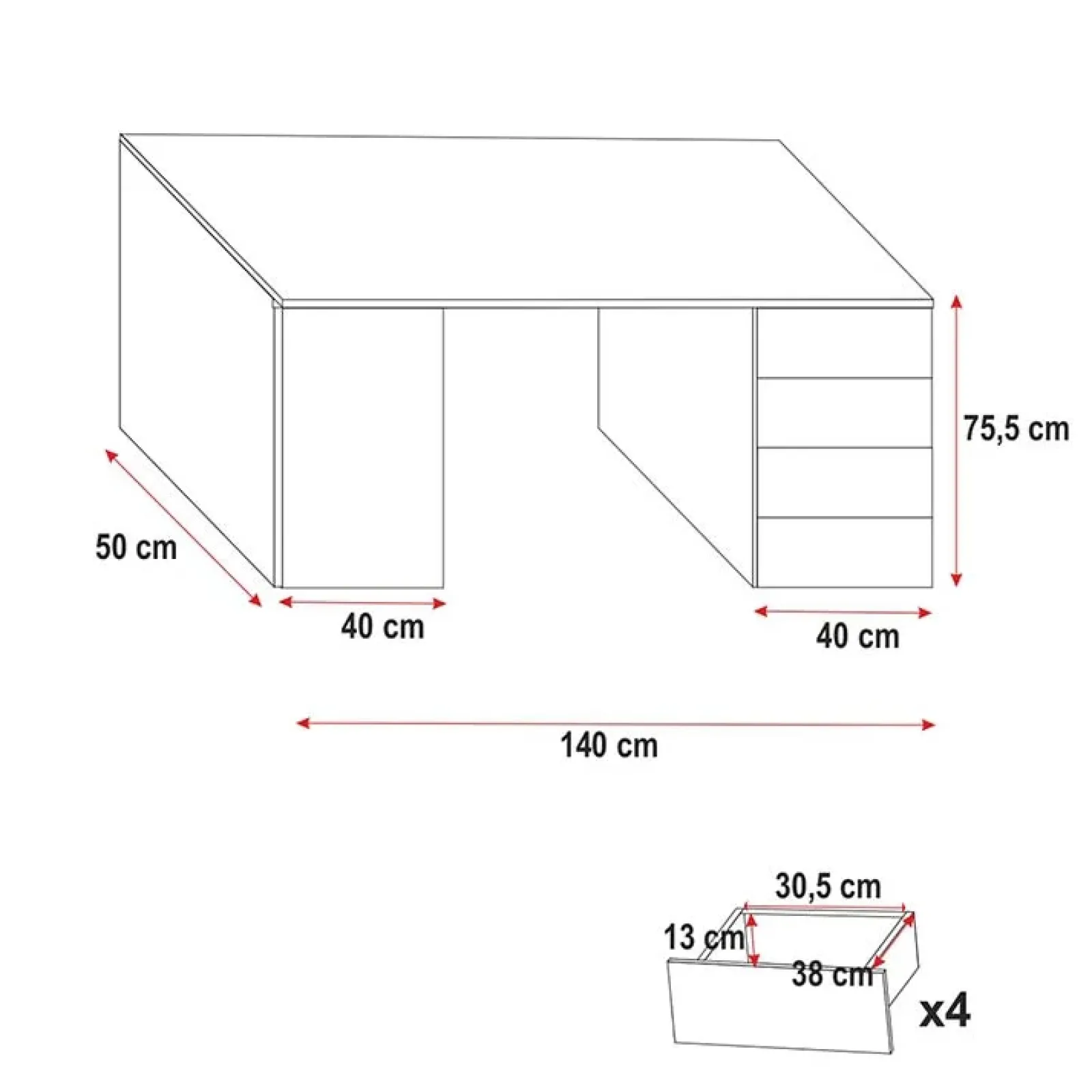 Garnero Arredamenti Camerette A Ponte-Cameretta 254x120cm 1 letto soppalco bambini bianco rosa lucido Simone Gihome® Bianco Lucido - Rosa