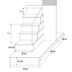 Garnero Arredamenti Camerette Colorate|Camerette A Ponte-Cameretta 324x86cm completa 2 letti singoli bianco grigio Diego Gihome® Bianco Lucido - Grigio