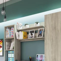 Garnero Arredamenti Camerette Colorate|Camerette In Legno-Cameretta per bambini completa con letto 120x190 cm rovere blu petrolio Alex Gihome®