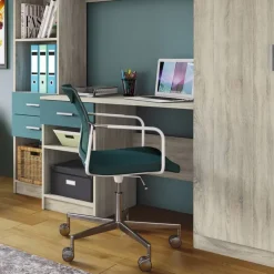 Garnero Arredamenti Camerette Colorate|Camerette In Legno-Cameretta per bambini completa con letto 120x190 cm rovere blu petrolio Alex Gihome®