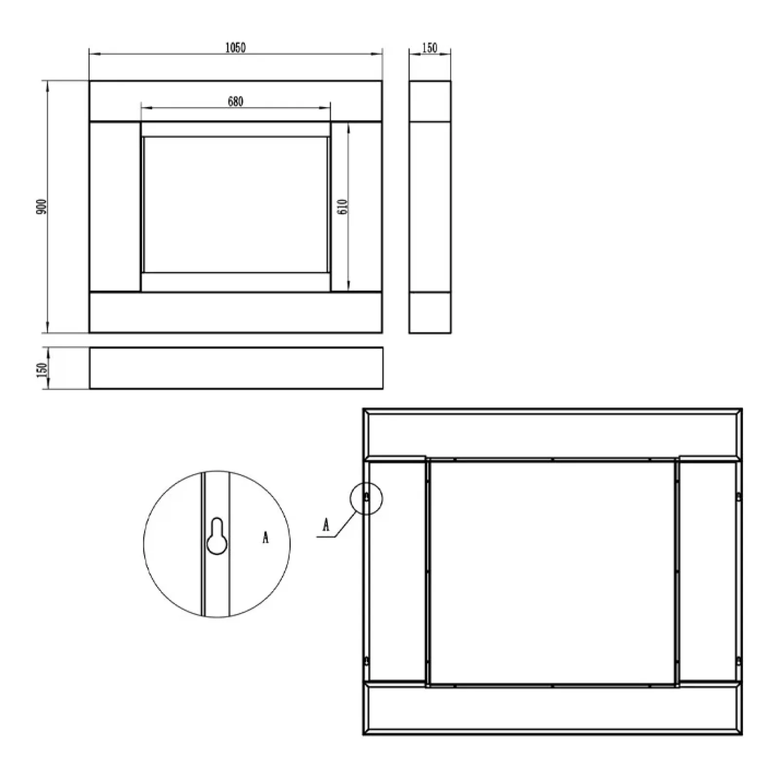 Garnero Arredamenti Camino Bioetanolo-Caminetto bioetanolo 105x90h cm da parete acciaio e vetro bianco Etna