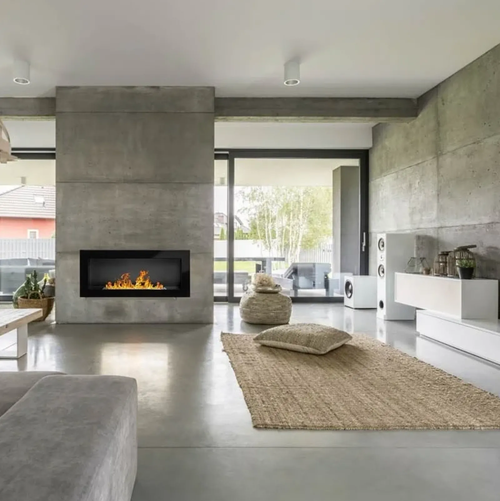 Garnero Arredamenti Camino Bioetanolo-Caminetto 90x40cm bioetanolo Denny Gihome® Nero Opaco