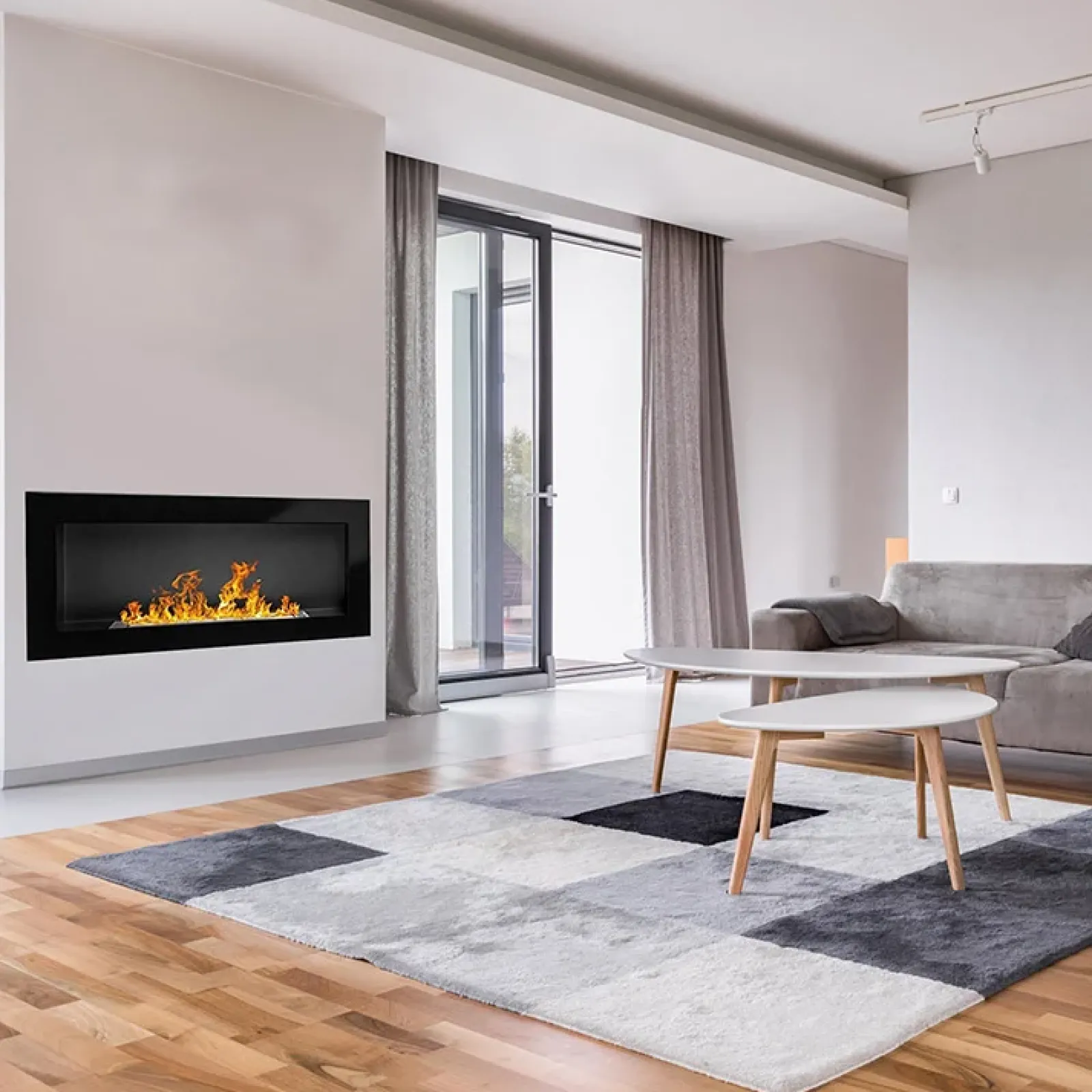 Garnero Arredamenti Camino Bioetanolo-Caminetto 90x40cm bioetanolo Denny Gihome® Nero Opaco