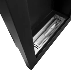 Garnero Arredamenti Camino Bioetanolo-Caminetto 39x61h cm bioetanolo da parete acciaio nero Bernina