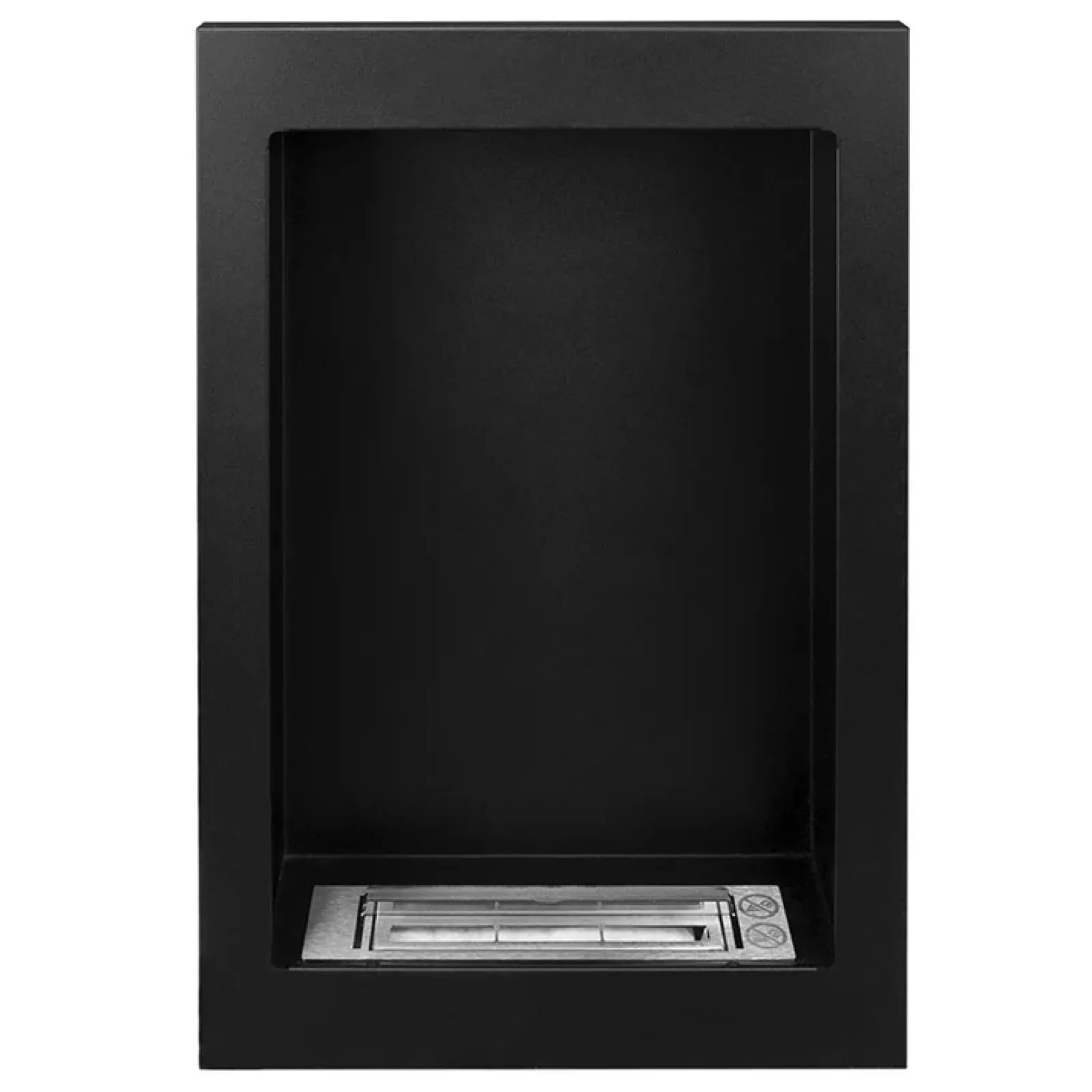 Garnero Arredamenti Camino Bioetanolo-Caminetto 39x61h cm bioetanolo da parete acciaio nero Bernina