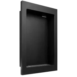 Garnero Arredamenti Camino Bioetanolo-Caminetto 39x61h cm bioetanolo da parete acciaio nero Bernina
