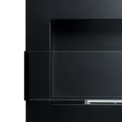 Garnero Arredamenti Camino Bioetanolo-Caminetto 90x40h cm bioetanolo con vetro Albert Gihome® Nero Opaco