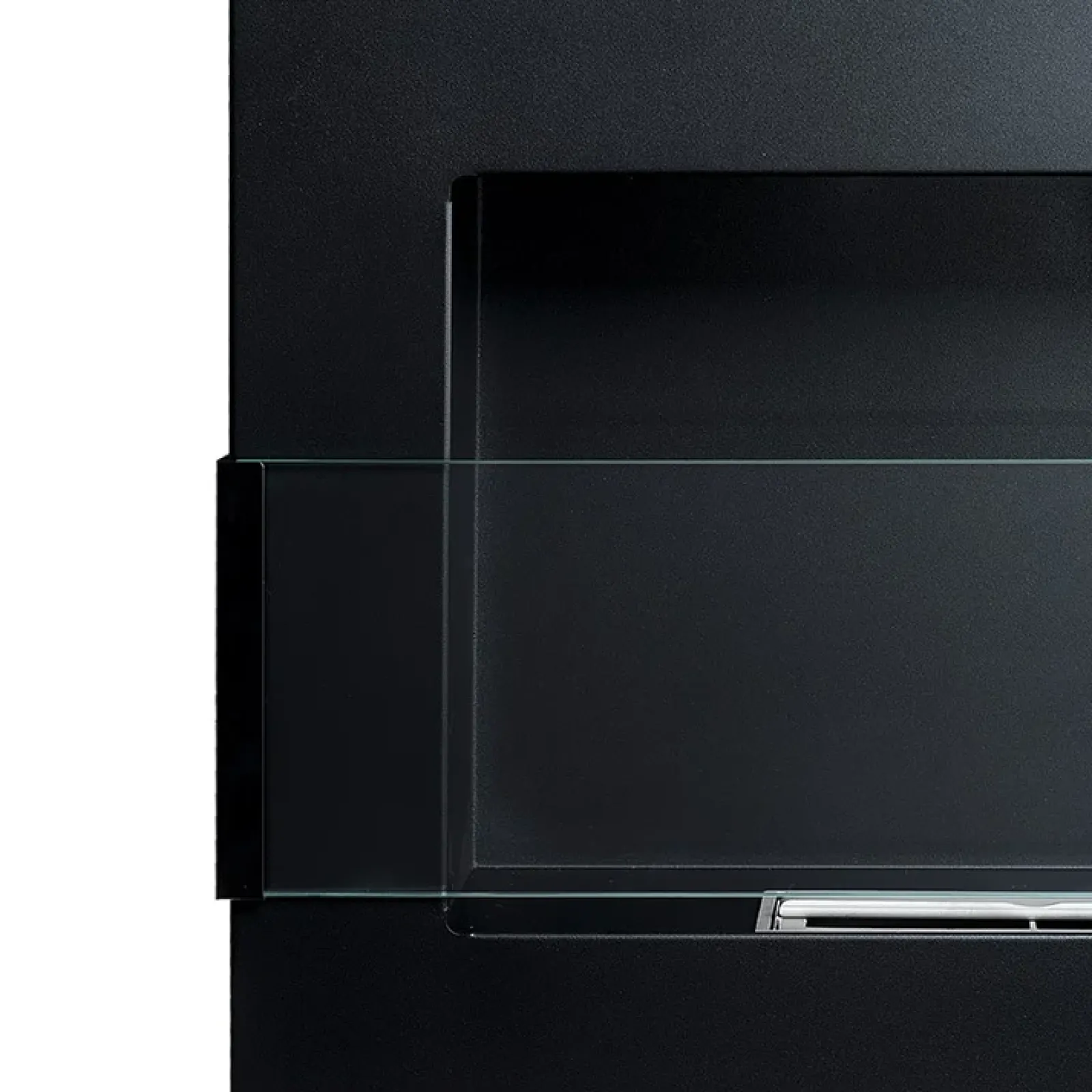 Garnero Arredamenti Camino Bioetanolo-Caminetto 90x40h cm bioetanolo con vetro Albert Gihome® Nero Opaco