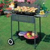 Garnero Arredamenti Barbecue Da Giardino-Carrello barbecue a carbonella con ruote da giardino 90x82cm acciaio Party