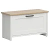 Garnero Arredamenti Scarpiere E Cassepanche|Scarpiere-Cassapanca scarpiera 85x49h cm 1 anta bianco frassinato Lars