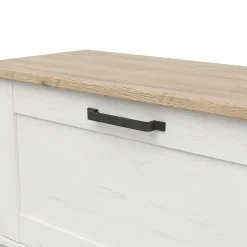 Garnero Arredamenti Scarpiere E Cassepanche|Scarpiere-Cassapanca scarpiera 85x49h cm 1 anta bianco frassinato Lars