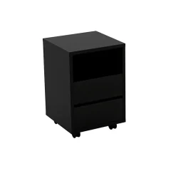 Garnero Arredamenti Cassettiere Ufficio|Cassettiera-Cassettiera ufficio 40x62h cm 2 cassetti nero Callum Nero Opaco