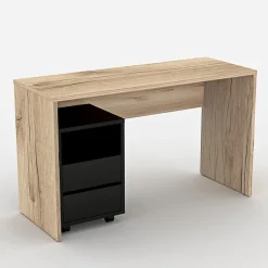 Garnero Arredamenti Cassettiere Ufficio|Cassettiera-Cassettiera ufficio 40x62h cm 2 cassetti nero Callum Nero Opaco