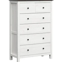 Garnero Arredamenti Cassettiera|Cassettiera-Cassettiera 101x145 hcm 2 ante 2 cassetti arte povera bianco frassinato grafite Holga Bianco Frassinato - Grafite