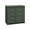 Garnero Arredamenti Comò|Comò-Cassettiera 88x88h cm 4 cassetti verde Provenza