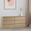 Garnero Arredamenti Cassettiera|Cassettiera-Cassettiera 181x87h cm 6 cassetti moderna rovere Funny