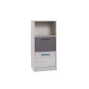 Garnero Arredamenti Comò Cameretta|Comò-Cassettiera 50x108h cm 2 cassetti cameretta bianco pino grigio blu Maya Gihome®