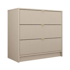 Garnero Arredamenti Cassettiera|Cassettiera-Cassettiera 80x75h cm 3 cassetti moderna Athena Beige