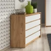 Garnero Arredamenti Comò|Comò-Cassettiera 93x90h cm 4 cassetti bianco rovere Sweet