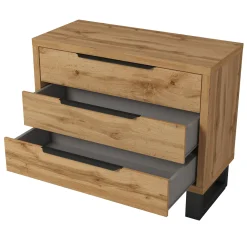 Garnero Arredamenti Comò|Comò-Cassettiera 100x83h cm 3 cassetti rovere Petra