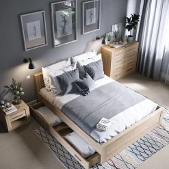 Garnero Arredamenti Cassettiera|Cassettiera-Cassettiera 100x90h cm 4 cassetti Ombra Rovere