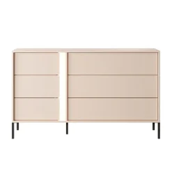 Garnero Arredamenti Comò|Comò-Cassettiera 134x82h cm 6 cassetti moderna  beige Jolly