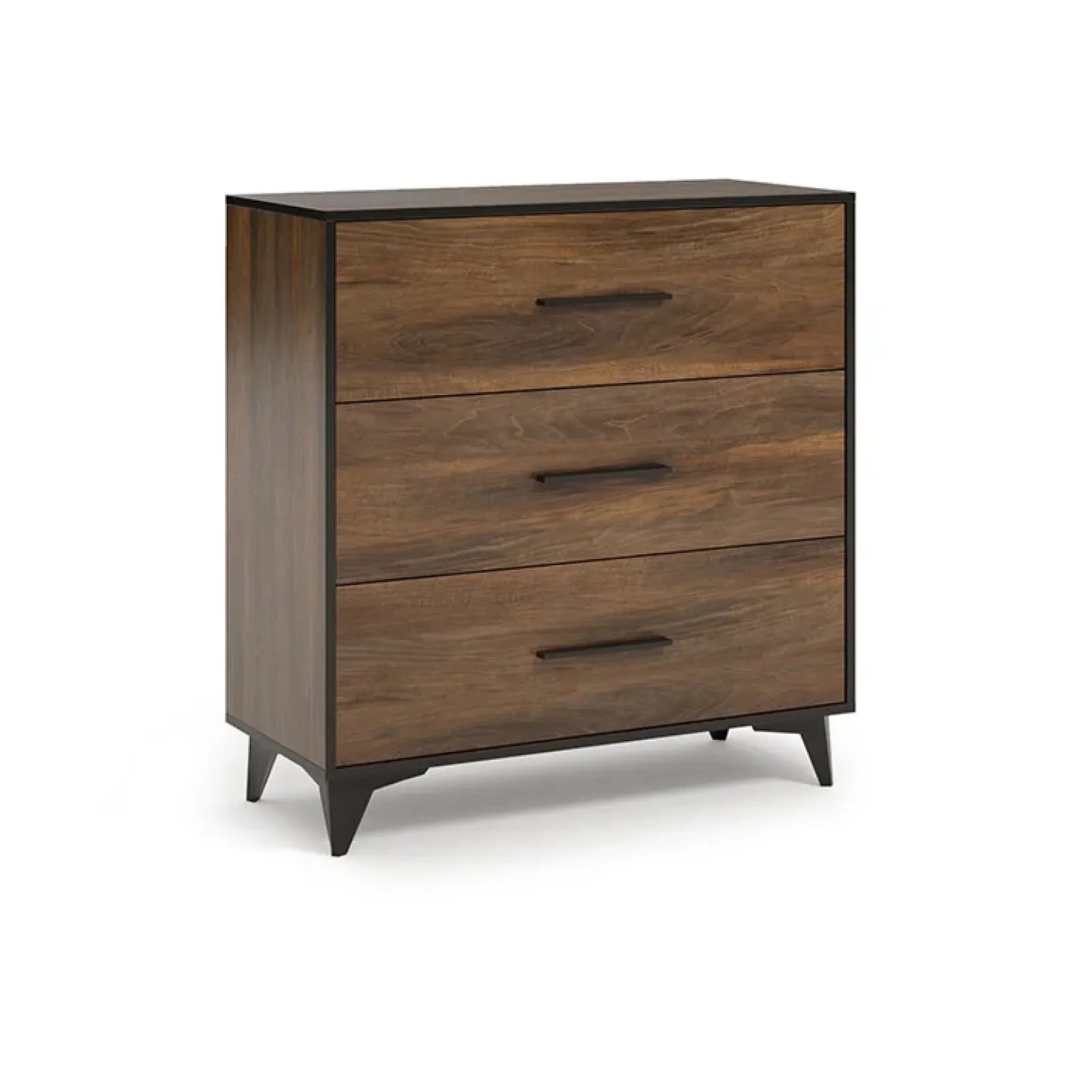 Garnero Arredamenti Comò|Comò-Cassettiera 91x95h cm 3 cassetti noce Line