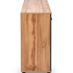 Garnero Arredamenti Cassettiere Ufficio|Cassettiera-Cassettiera 116x82h cm 4 cassetti 2 ante rovere grigio Viki Grigio - Rovere Rustico