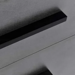 Garnero Arredamenti Cassettiere Ufficio|Cassettiera-Cassettiera 116x82h cm 4 cassetti 2 ante rovere grigio Viki Grigio - Rovere Rustico