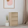 Garnero Arredamenti Cassettiera|Cassettiera-Cassettiera 47x87h cm 3 cassetti moderna rovere Funny