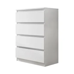 Garnero Arredamenti Comò|Comò-Cassettiera 70x100h cm 4 cassetti moderna bianco Rotterdam Bianco Opaco